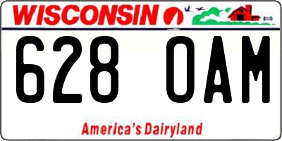 WI license plate 628OAM