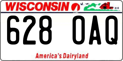WI license plate 628OAQ