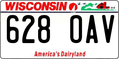 WI license plate 628OAV