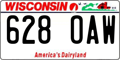 WI license plate 628OAW