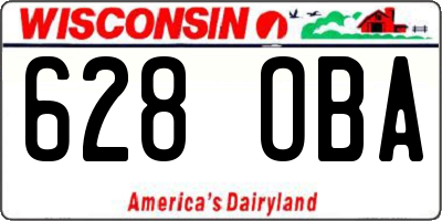 WI license plate 628OBA