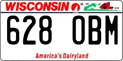 WI license plate 628OBM