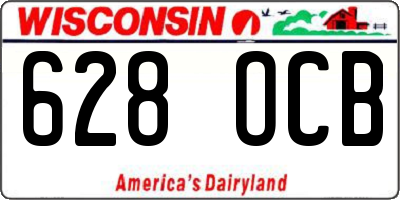 WI license plate 628OCB