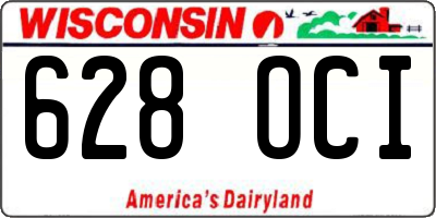 WI license plate 628OCI