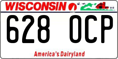 WI license plate 628OCP