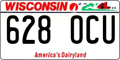 WI license plate 628OCU