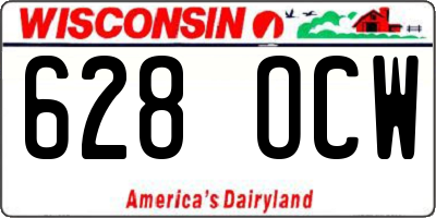 WI license plate 628OCW