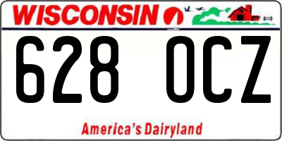 WI license plate 628OCZ