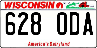 WI license plate 628ODA