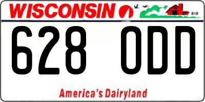 WI license plate 628ODD