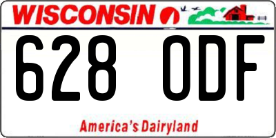 WI license plate 628ODF