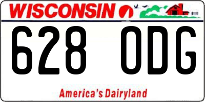 WI license plate 628ODG