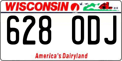 WI license plate 628ODJ