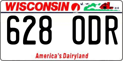 WI license plate 628ODR
