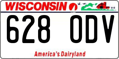 WI license plate 628ODV