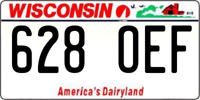 WI license plate 628OEF