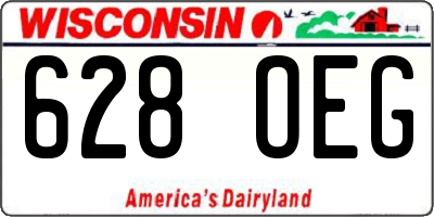 WI license plate 628OEG