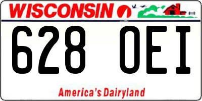 WI license plate 628OEI