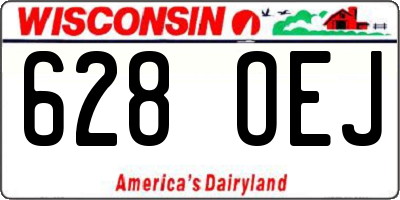 WI license plate 628OEJ