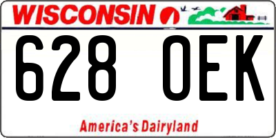 WI license plate 628OEK