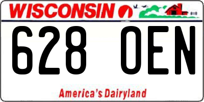 WI license plate 628OEN