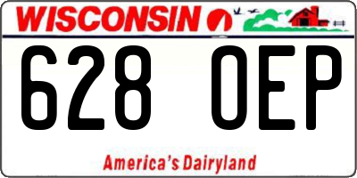 WI license plate 628OEP