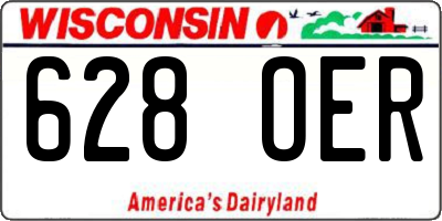 WI license plate 628OER