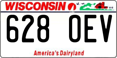 WI license plate 628OEV
