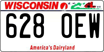 WI license plate 628OEW