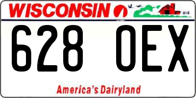 WI license plate 628OEX