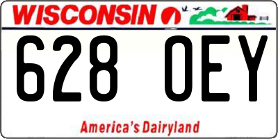 WI license plate 628OEY