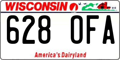 WI license plate 628OFA