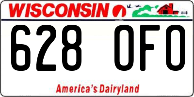 WI license plate 628OFO