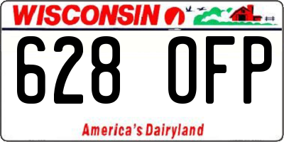 WI license plate 628OFP