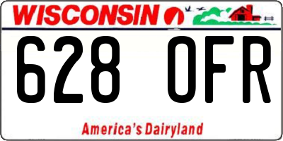 WI license plate 628OFR