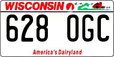 WI license plate 628OGC