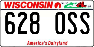 WI license plate 628OSS
