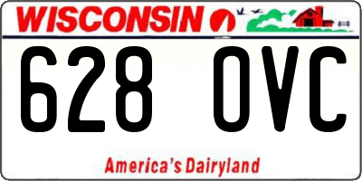 WI license plate 628OVC