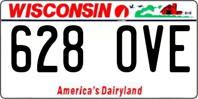 WI license plate 628OVE