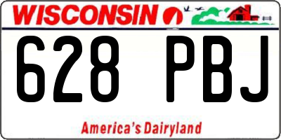 WI license plate 628PBJ