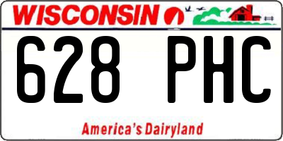 WI license plate 628PHC
