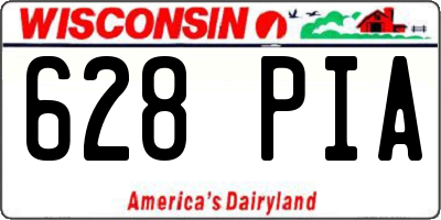 WI license plate 628PIA