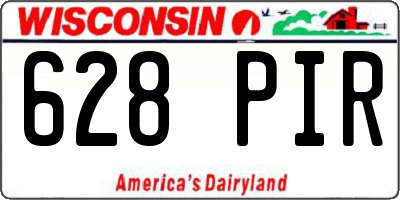 WI license plate 628PIR