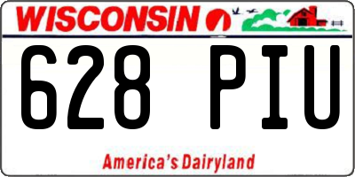 WI license plate 628PIU