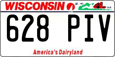 WI license plate 628PIV