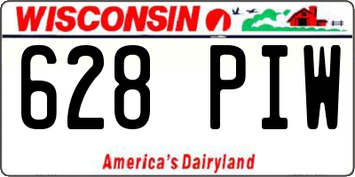 WI license plate 628PIW