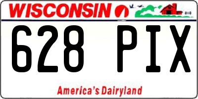 WI license plate 628PIX