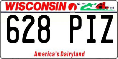 WI license plate 628PIZ