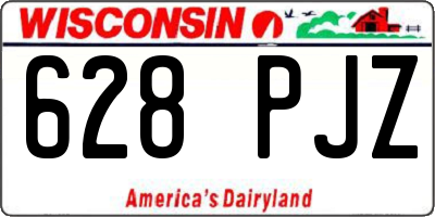 WI license plate 628PJZ
