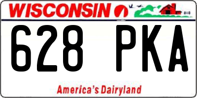 WI license plate 628PKA